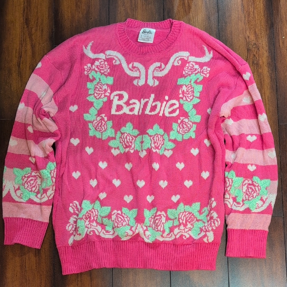Forever 21 Barbie Pink Christmas Sweater Size Small